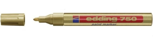 Edding 750 Paint Marker Bullet Tip 2-4Mm Line Gold Pack 10 4-750053
