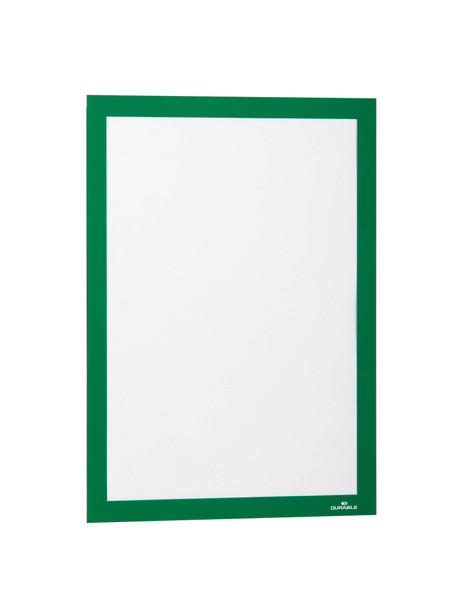 Durable Duraframe Self-Adhesive A4 Green Pack 2 - 487205 487205