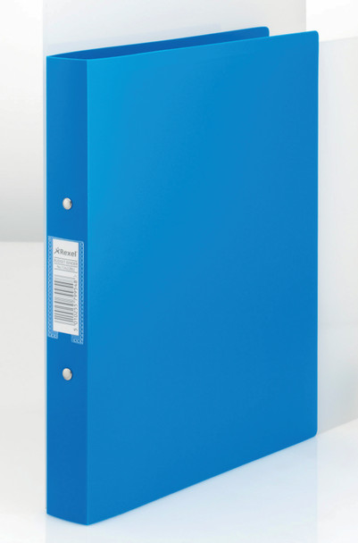 Rexel Budget Ring Binder Polypropylene 2 O-Ring A4 25Mm Rings Blue Pack 10 13422BU