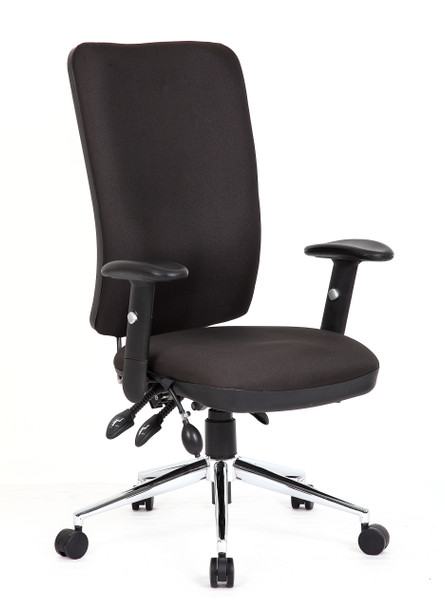 Chiro High Back Chair With Arms Black OP000006 OP000006