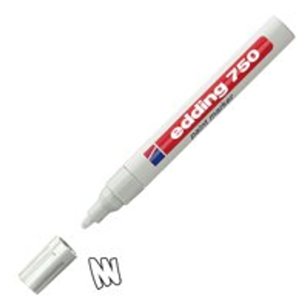 Edding 750 Paint Marker Bullet Tip 2-4Mm Line White Pack 10 4-750049