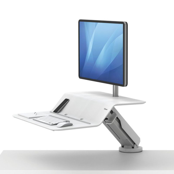 Fellowes Lotus Rt Sit Stand Workstation Single White 8081701 8081701