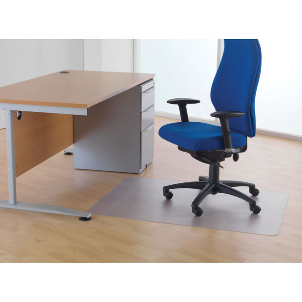 Cleartex Chair Mat for Hard Floors 1200x1500mm Clear FL74135