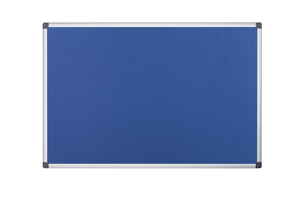 Bi-Office Maya Blue Felt Noticeboard Aluminium Frame 1200X900mm FA0543170