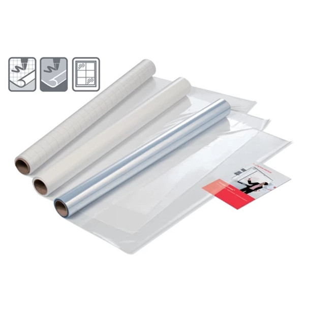 Nobo Instant Whiteboard White Gridded Dry Erase Sheets 600x800mm 1905157 1905157