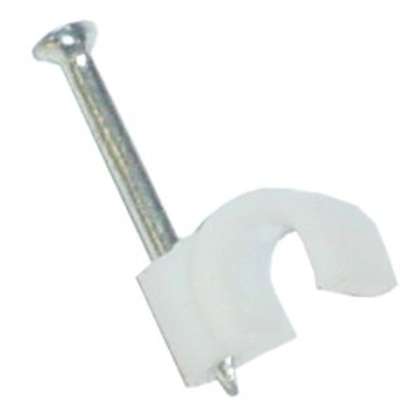 3.5mm Round Cable Clip White - Pack of 100 96.487