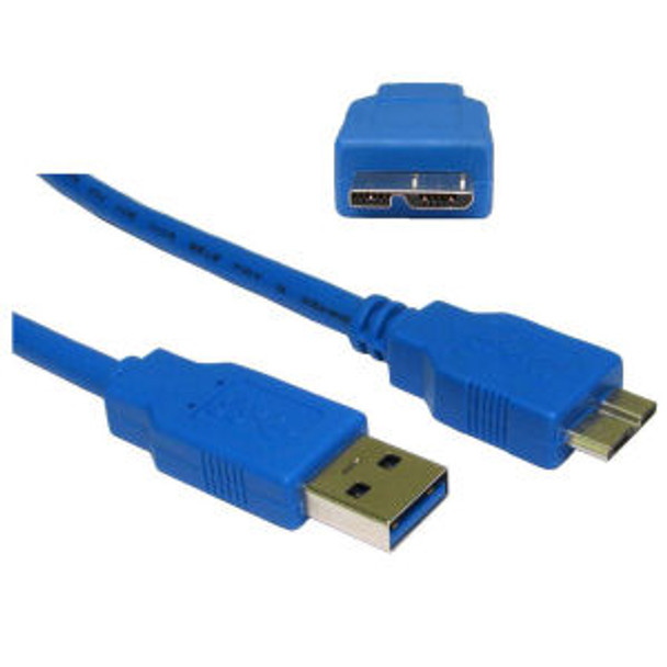 USB 3.0 Type A to 10 Pin Micro B 2.0m Cable BLUE 39.721B