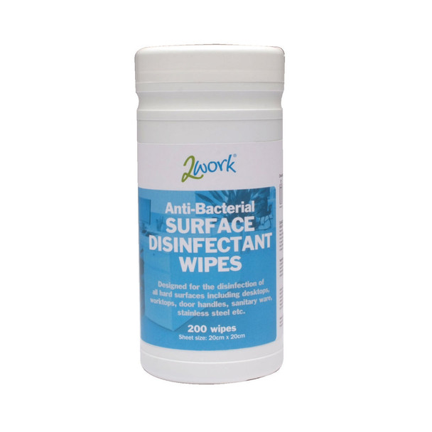 2Work Disinfectant Wipes Pack of 200 CPD24702 CPD24702