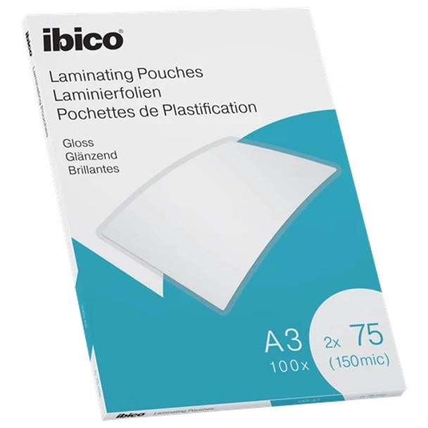 Ibico Gloss A3 Laminating Pouches 150 Micron 627319 627319