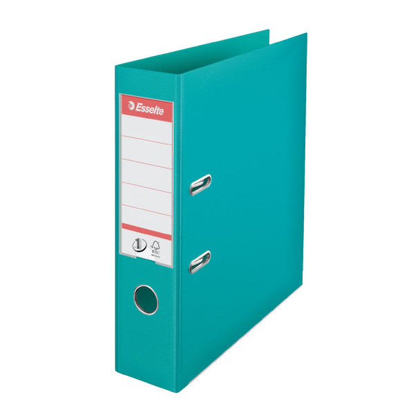 Esselte 75mm Lever Arch File Polypropylene A4 Turquoise Pack of 10 811550 ES06581