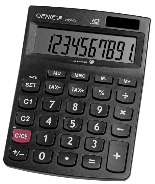 Valuex 205Md 10 Digit Desktop Calculator Black 12030G