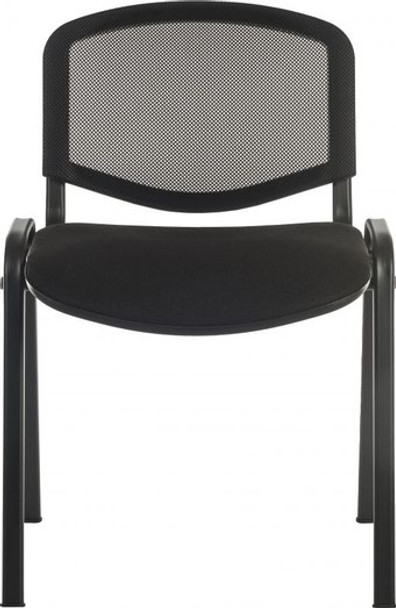 Conference Mesh Back Stackable Chair Black - 1500MESH-BLK - 1500MESH-BLK