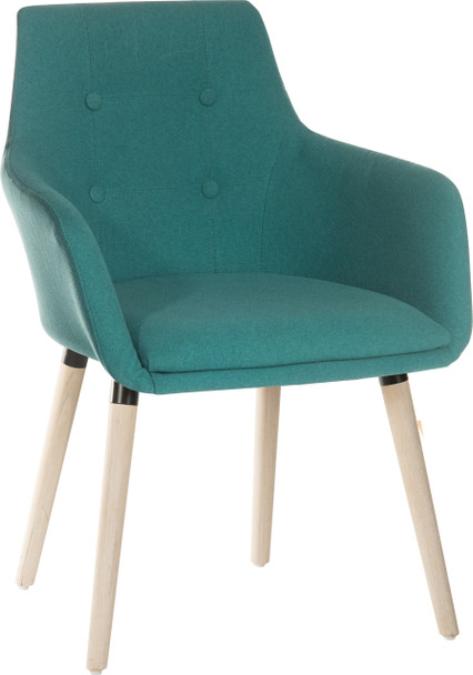 Contemporary 4 Legged Upholstered Reception Chair Jade Pack 2 - 6929JADE - 6929JADE