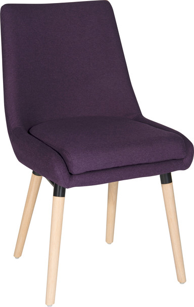 Contemporary Welcome Upholstered Reception Chair Plum Pack 2 - 6946PLU - 6946PLU