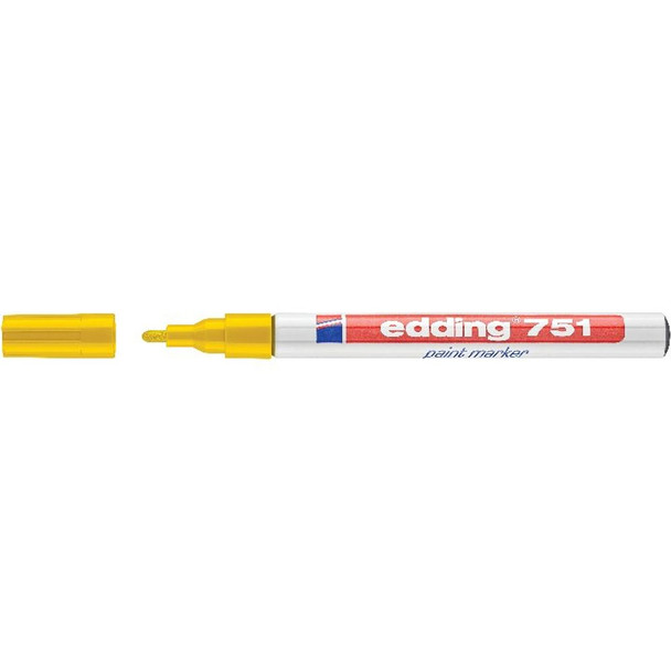 Edding 751 Bullet Tip Paint Marker Fine Yellow Pack of 10 751-005 ED44096