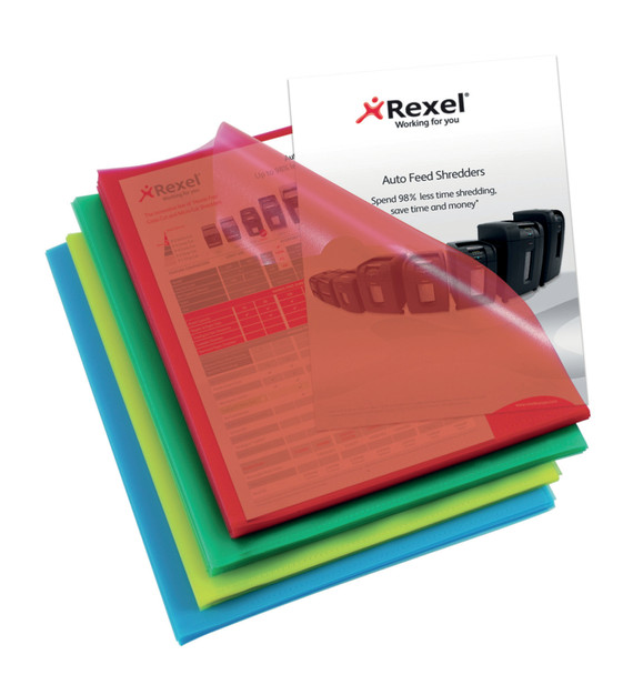 Rexel Nyrex Cut Flush Folder Polypropylene A4 110 Micron Clear Pack 100 12216AS 12216AS