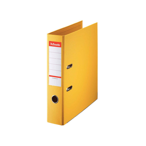 Esselte 75mm Lever Arch File Polypropylene A4 Yellow Pack of 10 48061 ES80618