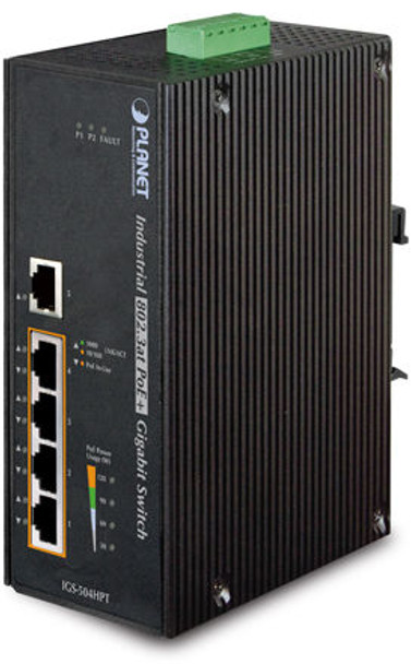 Planet IGS-504HPT IP30 5-Port Gigabit Switch IGS-504HPT