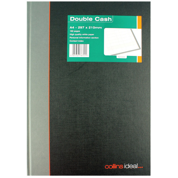 Collins Ideal A4 Book Double Cash 192 Pages Double cashed ruling fully case CL76757