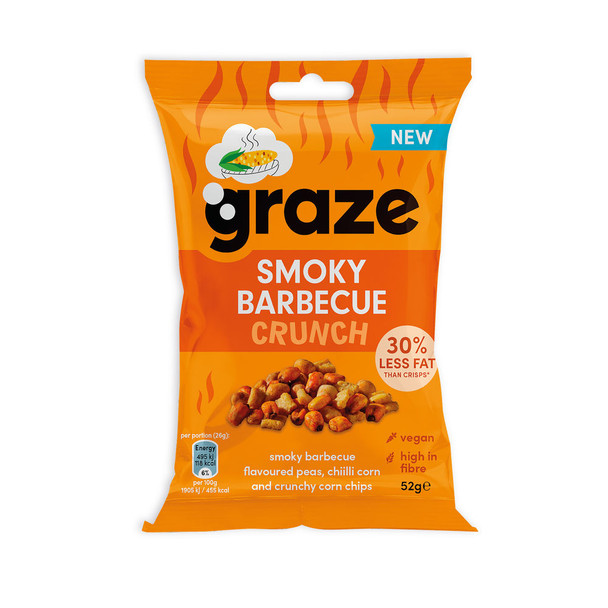 Graze Smoky Barbecue Crunch Bag 52g Pack of 18 2987 PX70440