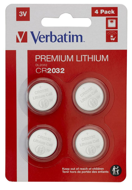 Verbatim 49533 LITHIUM BATTERY CR2032 3V 4 49533