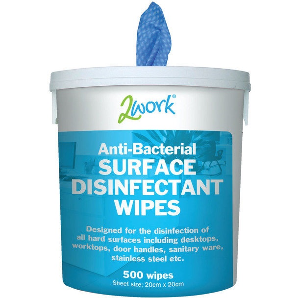 2Work Disinfectant Wipes Pack of 500 EBSD500 CPD24700