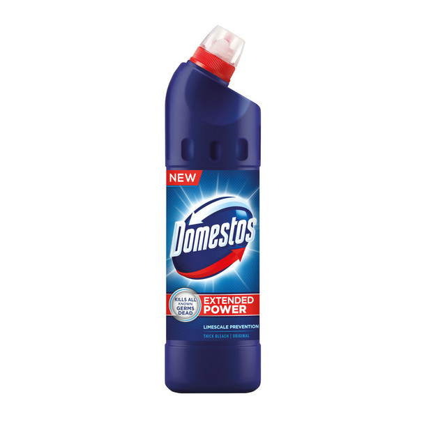 9 x Domestos Thick Bleach 750ml Concentrated thick liquid to kill germs 100 DV19623