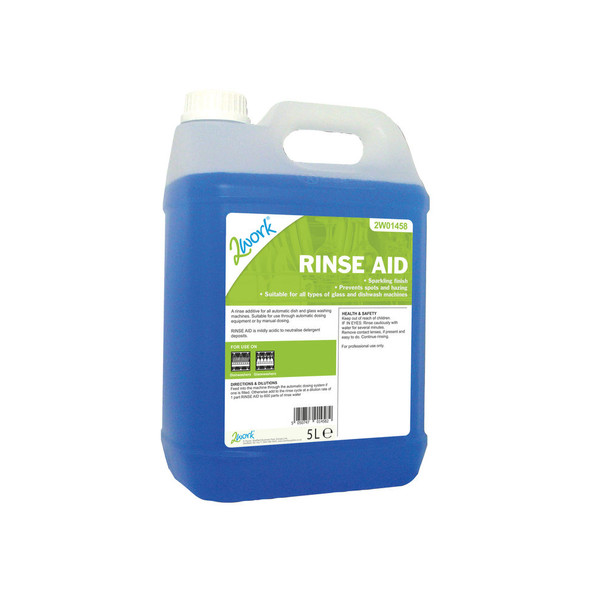 2Work Concentrated Rinse Aid Additive 5 Litre Bulk Bottle 451 2W01458
