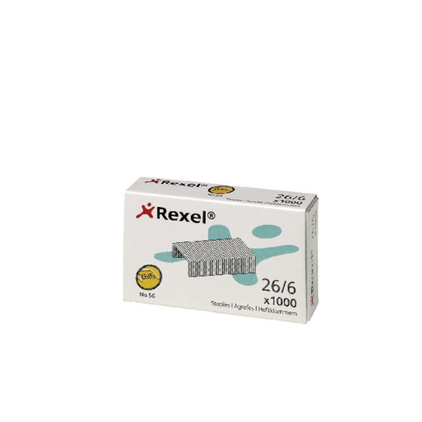 Rexel No. 56 Metal Staples 6mm Pack of 1000 6131 RX06131