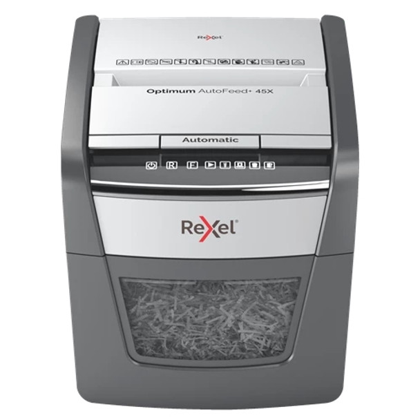 Rexel Optimum AutoFeed 45X Automatic Cross Cut Paper Shredder 2020045X 2020045X