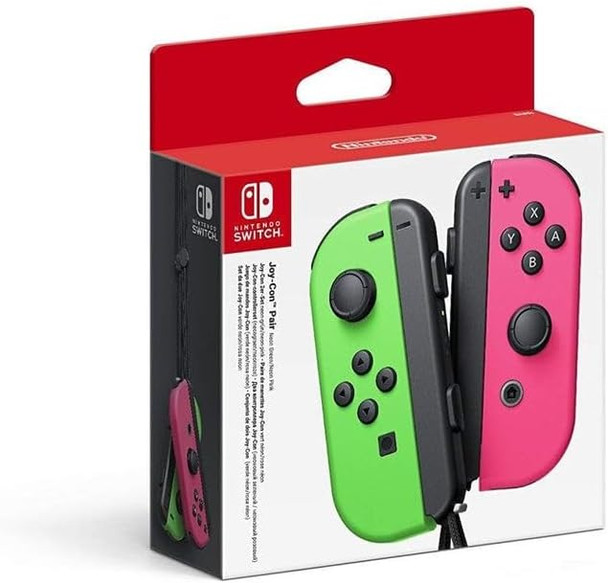 Nintendo Joy-Con Pair Neon Green And Neon Pink Gaming Controllers 2512366