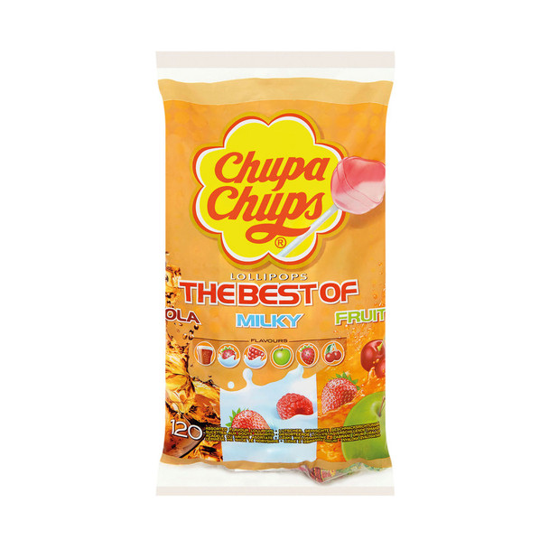 Chupa Chups Fruit Refill Bag 20 Percent Extra Pack of 120 8302971 PR13601