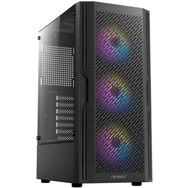 Antec Ax20 Case Black Mid Tower 1 X Usb 3.0 / 2 X Usb 2.0 Tempered Glass Side Wi 0-761345-10060-1