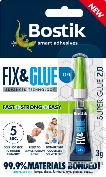 Bostik Fix And Glue Gel 3G Pack 6 - 30614763 30614763