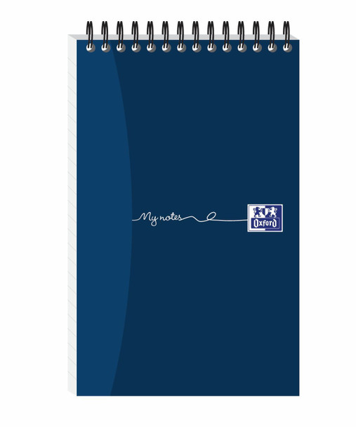 Oxford My Notes Reporters Notebook Card Cover Wirebound Ruled 160 Pages Navy Blu 100080496