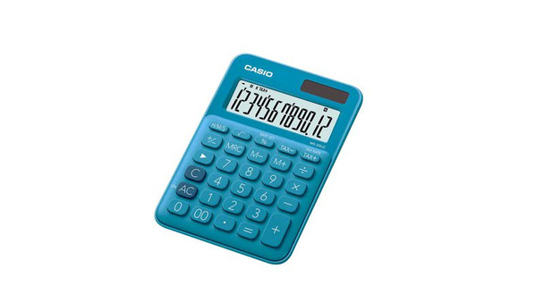 Casio Blue 12 Digit Calculator MS-20UC-BU-W-EC MS-20UC-BU-W-EC