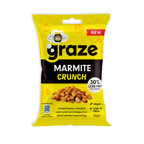 Graze Marmite Crunch Bag 52g Pack of 18 3249 PX70510