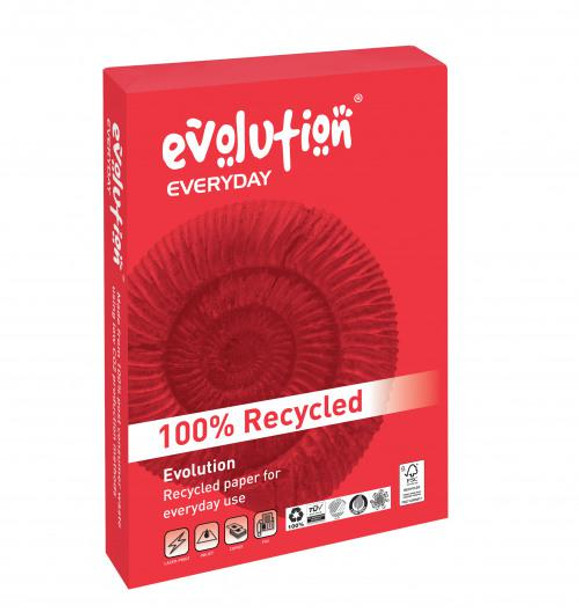 Evolution Everyday Recycled Paper A4 80Gsm White Boxed 10 Reams EVE2180x2