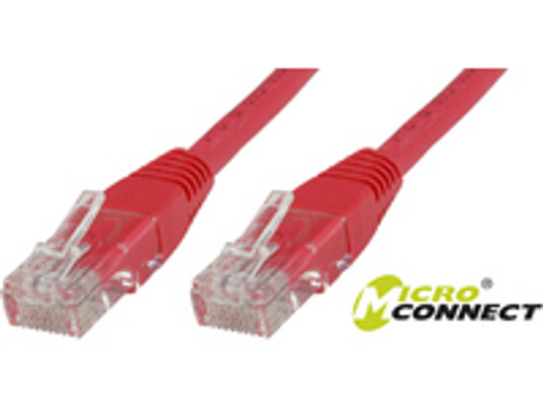 MicroConnect B-UTP6005R U/UTP CAT6 0.5M Red PVC B-UTP6005R