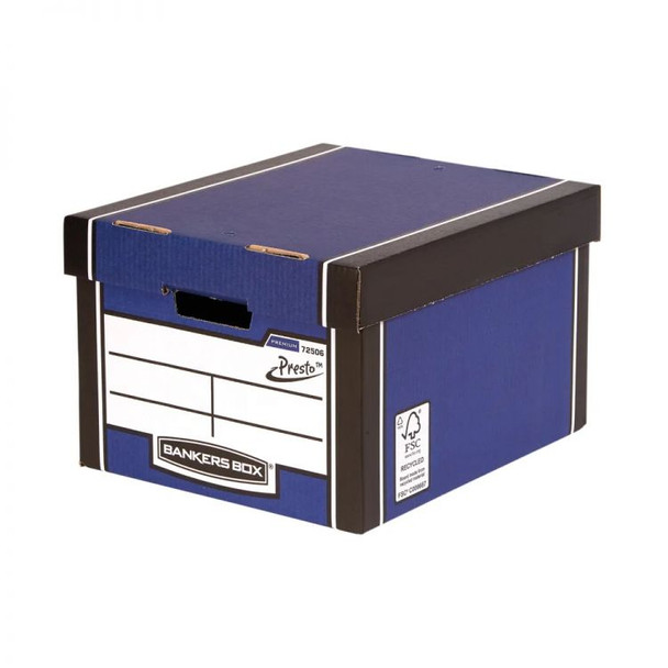 Bankers Box Premium Classic Box Blue Pack of 5 7250617 7250617