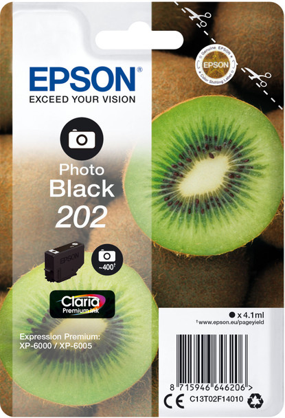 Epson C13T02F14010 Singlepack Photo Black 202 C13T02F14010