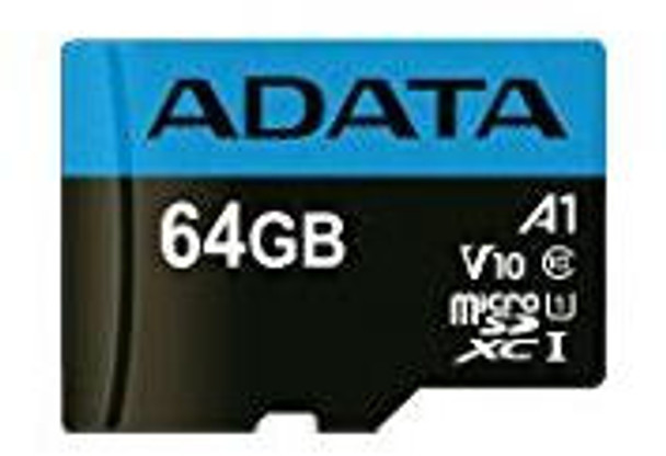 ADATA AUSDX64GUICL10A1-RA1 64GB UHS-I CL10 A1 V10 AUSDX64GUICL10A1-RA1