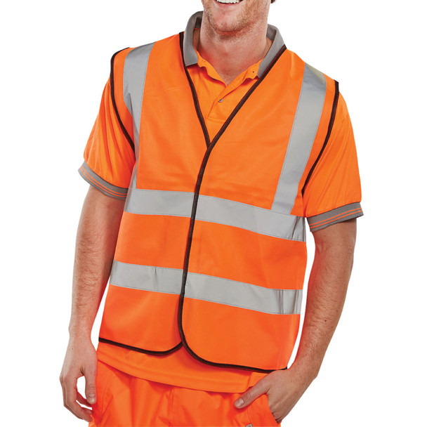 Hi-Viz Vest Orange EN ISO 20471 XL WCENGORXL BRG10009