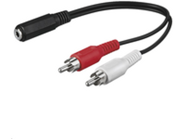 MicroConnect AUDALH02 Adapter 3.5mm - 2xRCA F-M 0.2m AUDALH02