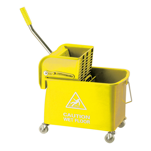 Mobile Mop Bucket and Wringer 20 Litre Yellow 101248YL CNT00055