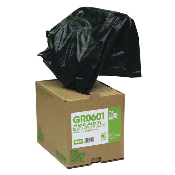 The Green Sack Compactor Sack in Dispenser Black Pack of 40 VHP GR0602 CPD71000