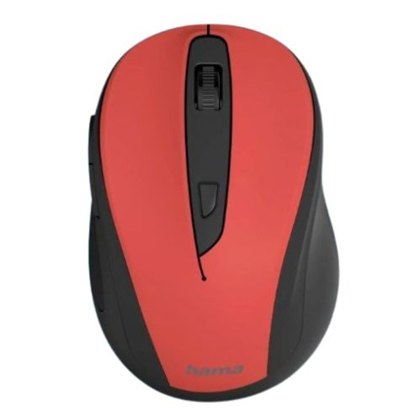 Hama Mc-400 V2 Compact Wireless Optical Mouse 6 Buttons 800-1600 Dpi Black/Red 173028