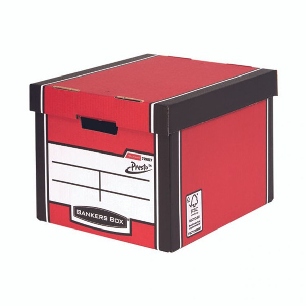 Bankers Box Premium Tall Box Red Pack of 5 7260706