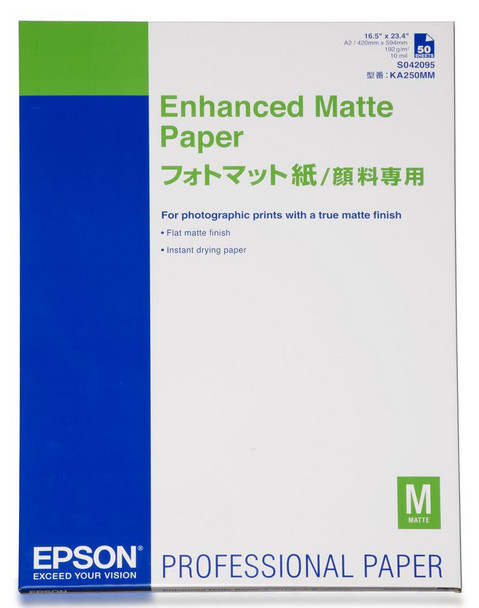 Epson C13S042095 Enhanced Matte Paper A2 25s C13S042095