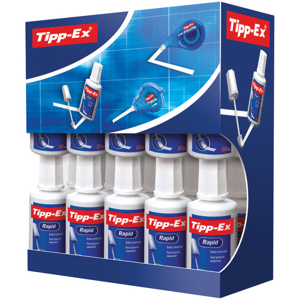 Tipp-Ex Rapid Correction Fluid Pack of 20 895950 TX27734